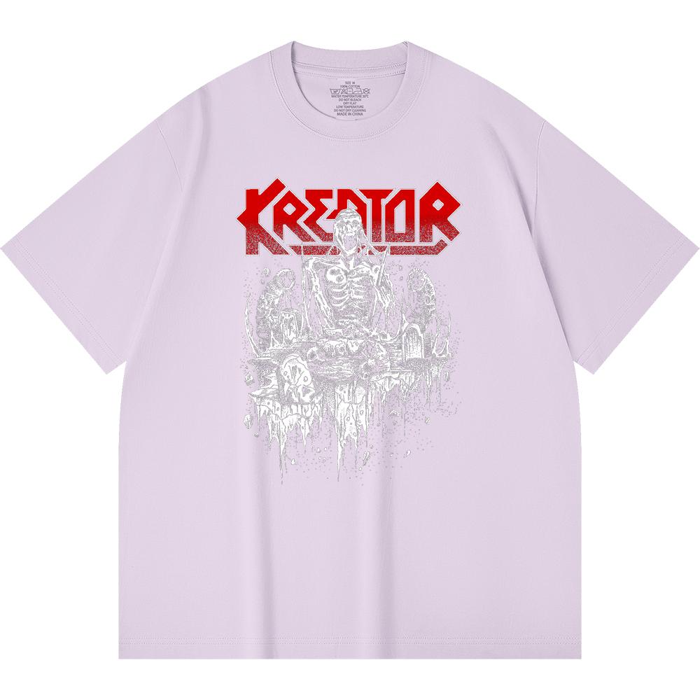 230 g/m² 100% Bavlna T-shirt Heavy Metal Rocková Kapela Tisk Populární Hudby Unisex Těžký Bavlněný T-shirt