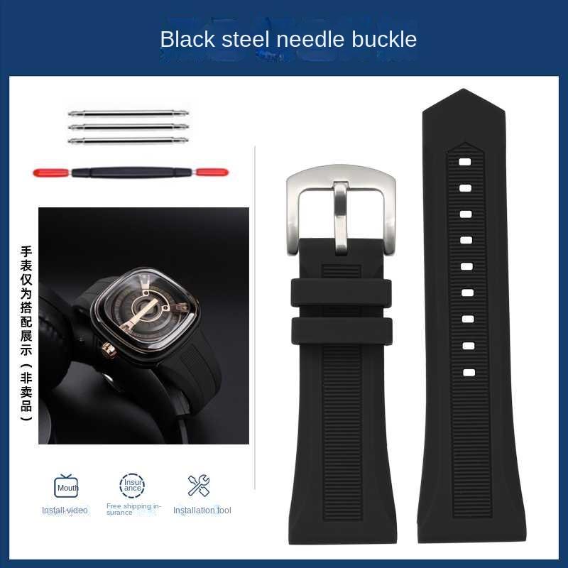 

For seven on Fridays watch strap SevenFriday silicone rubber M2/P1/V3/Q1 M1/M2 series For Men Watchband Accessories 28mm 26mm