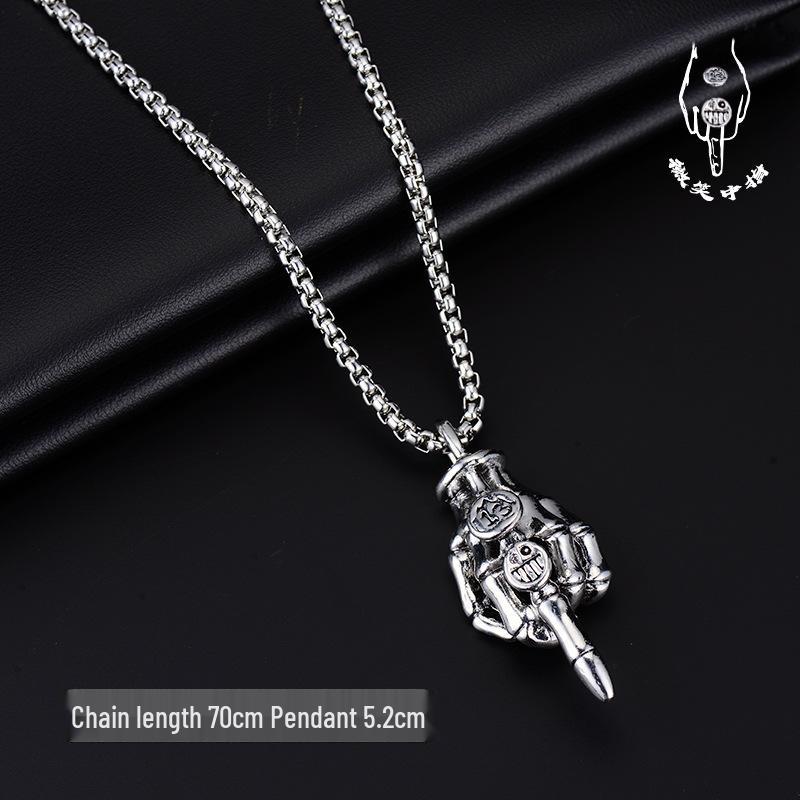 Trendy Men's Clavicle Necklace: Versatile, High-End, Simple Hip Hop Jewelry