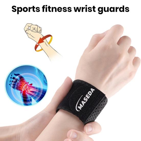 1Pc Wrist Wrap with Fastener Tape Adjustable Sweat-absorbing Weightlifting Powerlifting Hand Wrist Support