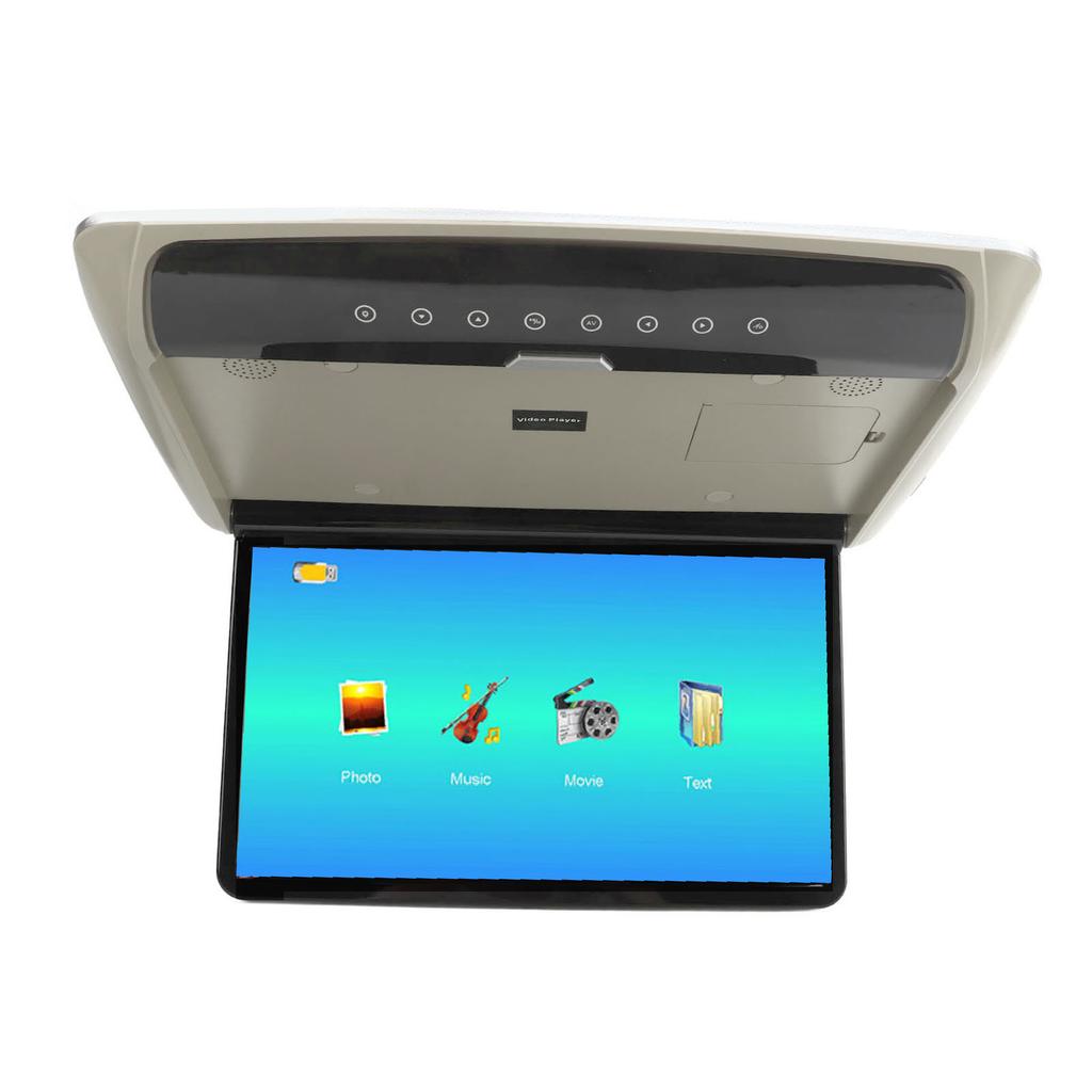 15.6in Car Overhead Roof Mounted Monitor IPS HD Screen MP5 Player Ultra Thin Flip Down Multimedia Player for Commercial