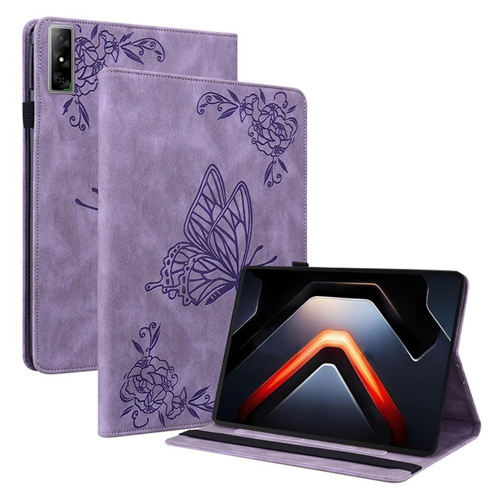 Pro pouzdro Infinix Xpad GT Pouzdro s potiskem motýlů a květin Kožený kryt na tablet z PU s přihrádkami na karty