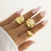 3Pcs/Set Vintage Irregular Imitation Pearl Rings Set for Women Geometric Exaggerated Gold Color Knuckle Joint Ring Party Jewelry