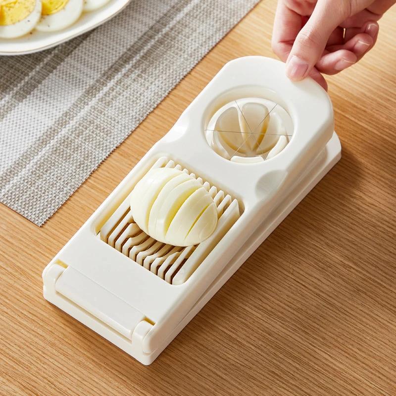 10Pcs Useful Multi-functional Egg Cutter Household Egg Shell Separator Stainless Steel Fancy Sliced Egg Kitchen Tools Egg Mold