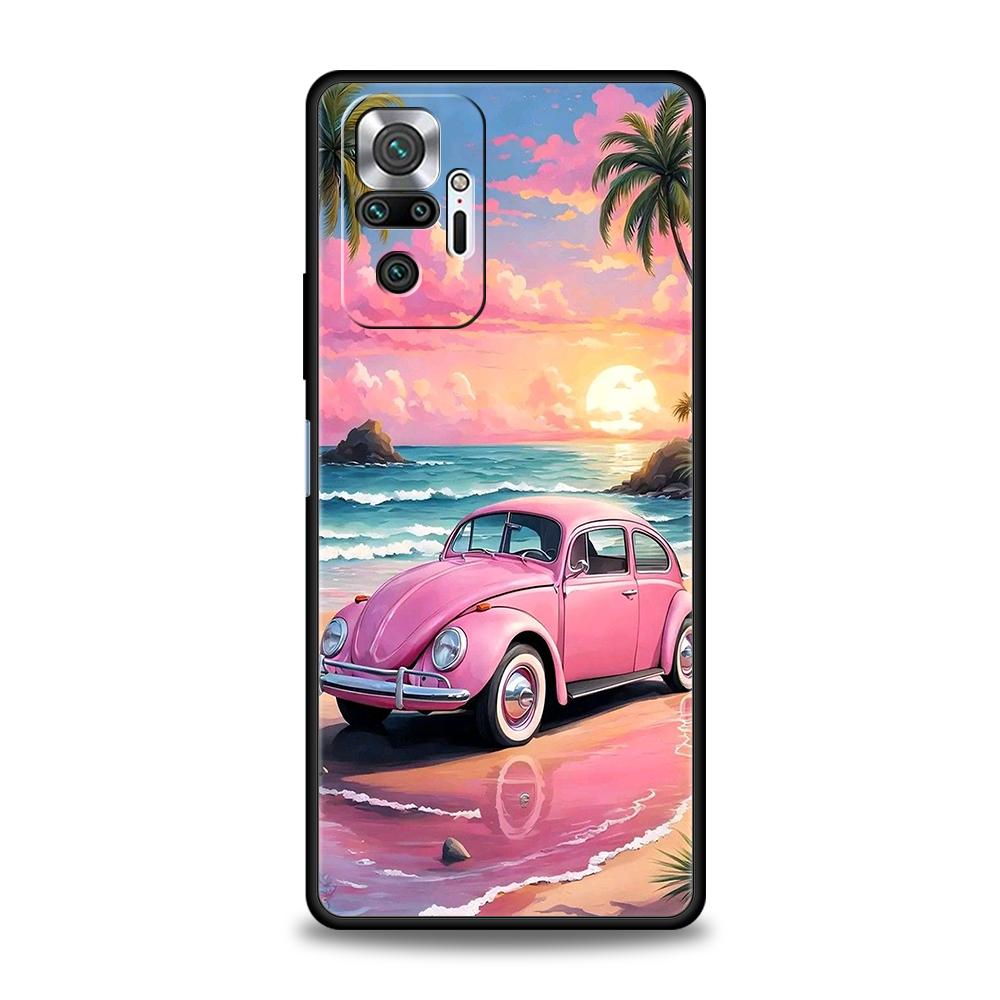 

Phone Case Cover for Redmi 14C 13C 10C Note 14 13 12 10 11 K40 K50 Gaming Pro Plus 5G Soft TPU Shell Fashion Pink Car Pattern Note 13 Pro 5G