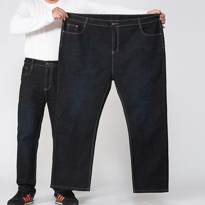30-56 Size Spring And Autumn New Men'S Plus Fat Plus Size Jeans, Business Stretch Loose Straight Leg Fat Guy Super Fat Casual Long Pants