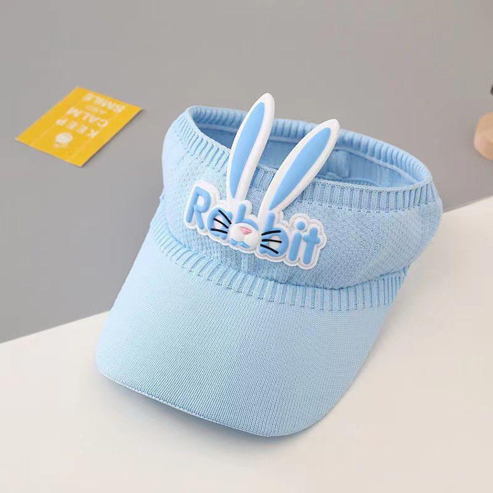 Solid Color Sunscreen Rabbit Summer Children's Sun Hat Empty Top Cap Korean Style Cap Cartoon
