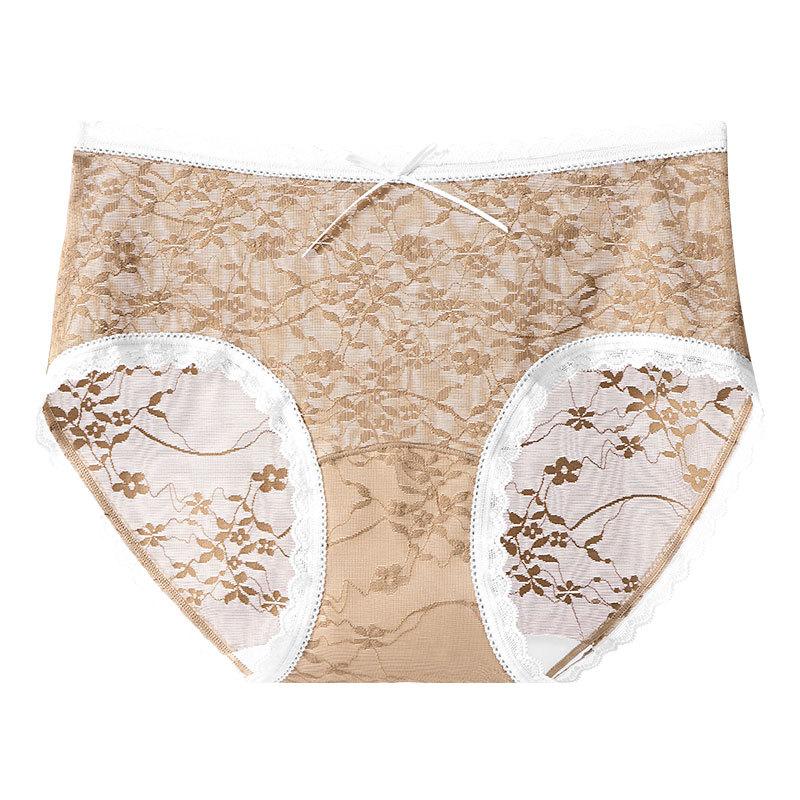 Slip a triangolo estivi da donna, nuovi, cinesi, sexy, in pizzo jacquard a rete, ad alta elasticità, a vita media