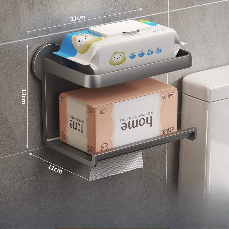 Toilet Tissue Box, Non-perforated Toilet Toilet Paper Box, Wall-mounted Tissue Holder, Toilet Roll Box, Toilet Storage Rack