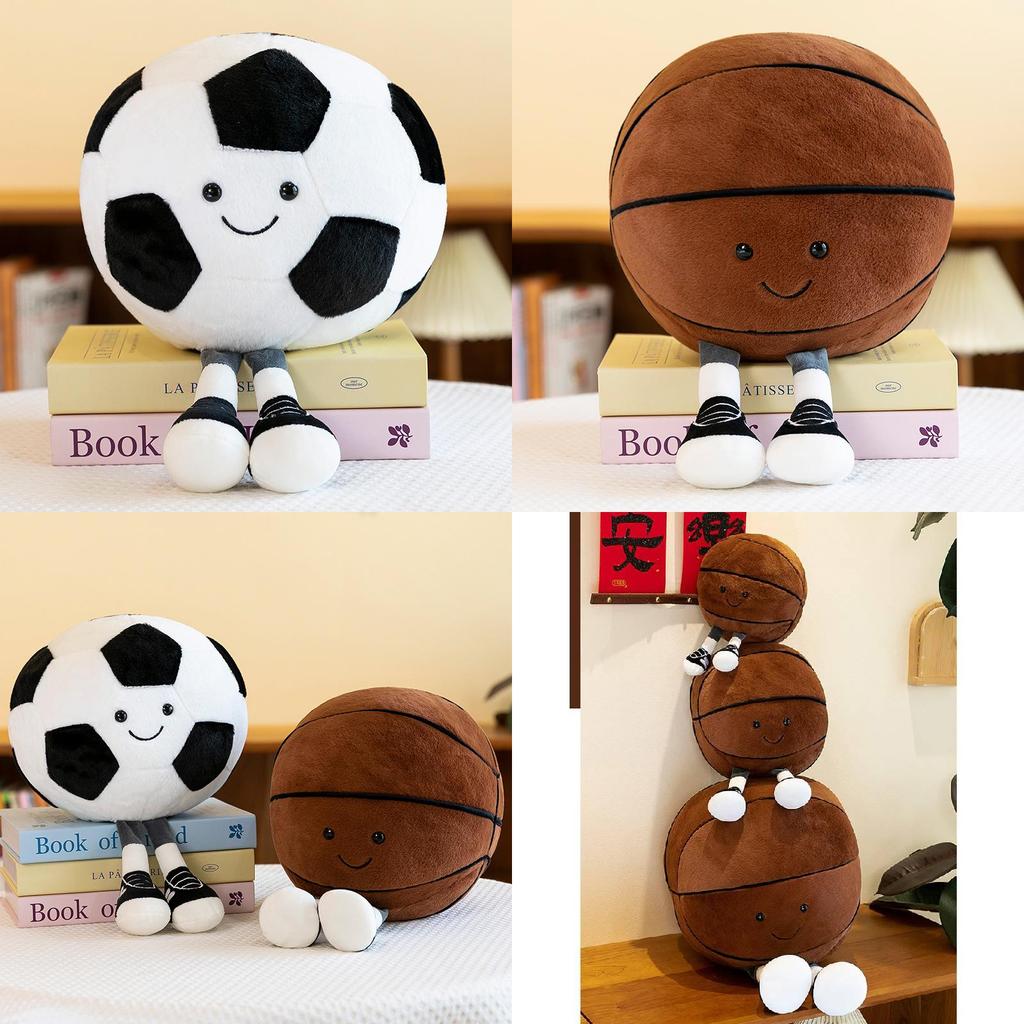 Adorable Plush Soccer Figure Stuffed Toy Soft Cushion Ideal Gift For Sports Lovers