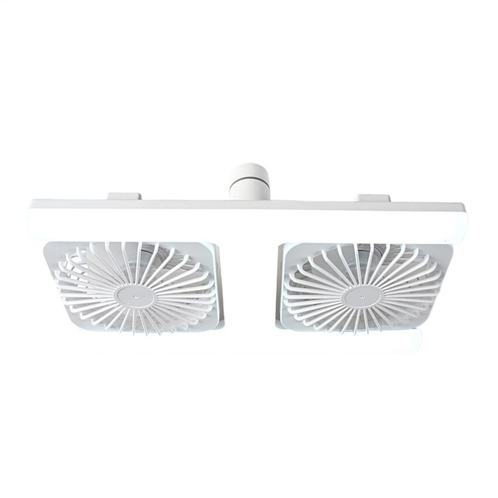 

Lightbulb Fan 3-Speed Powerful Timer Double-Head Adjustable Small Ceiling Fans Light Bulb For Home Dorm Office Apartment Bedroom белый