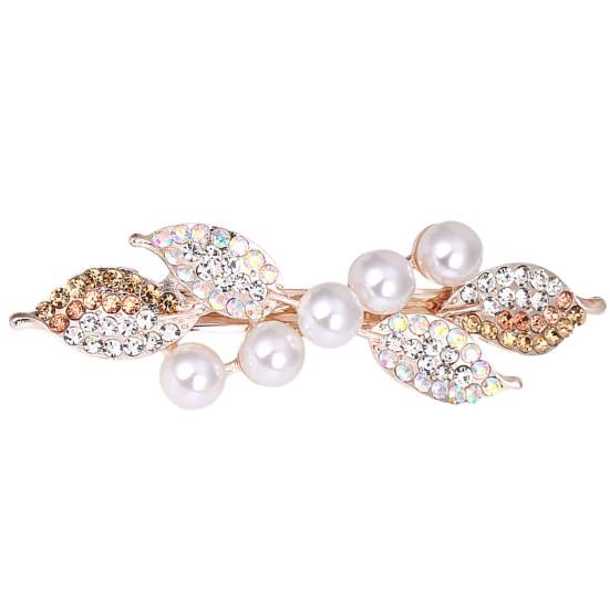 Fashion Women Rhinestone Hair Clip Flower Barrettes Hairpin Spring Headwear