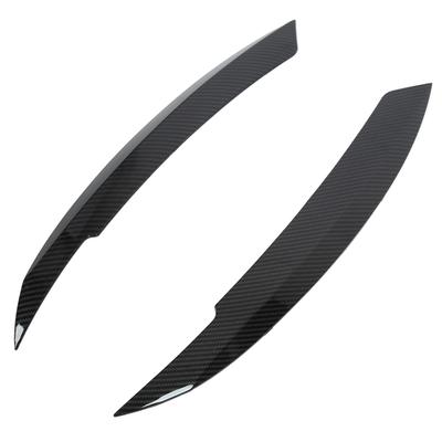 2PCS Car Headlight Eyebrows Carbon Fiber Style Left Right Replacement for MK6 Sagitar NCS 2010‑2018