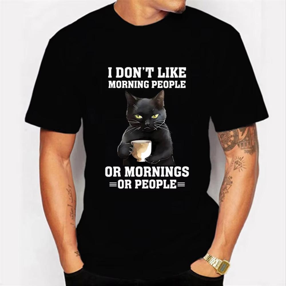 Tshirts New Trendy Men T-shirt I Dont Like Moring People or Moring or People Funny Jokes T-shirt Men's T Shirt for Men