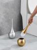 Luxury Gold Toilet Brush Set Replaceable Nylon Soft Bristle Brush Long Handle For WC Bathroom Accessories Cleaning Tools