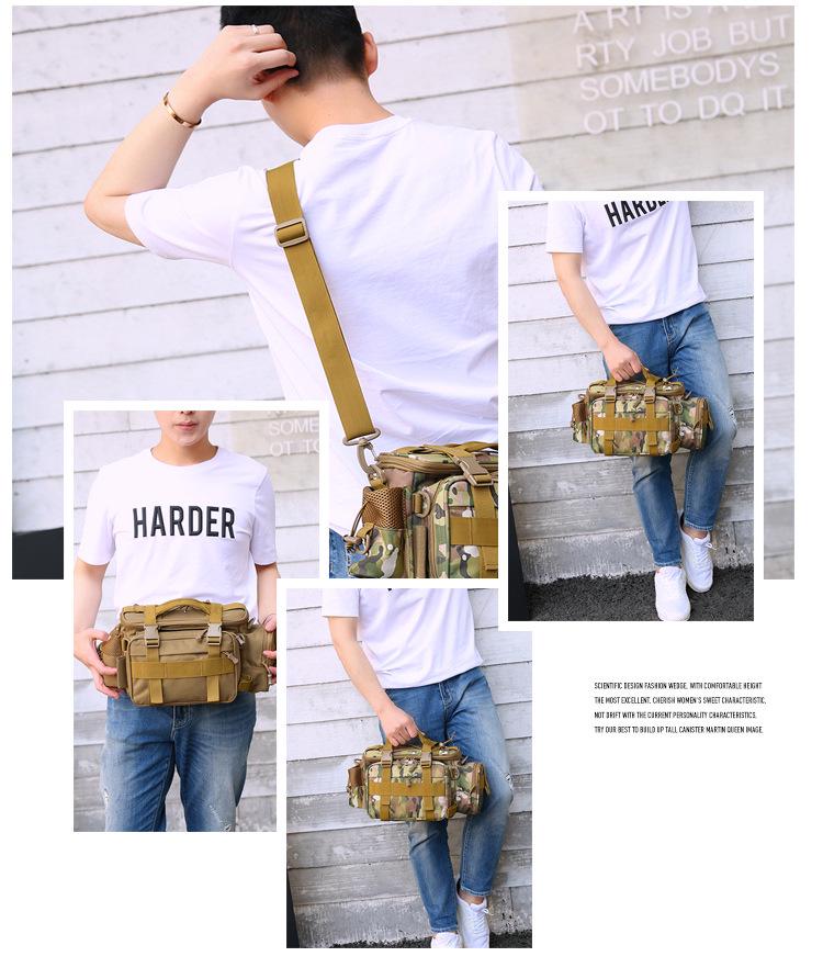 Luya Multifunctional Waterproof Fishing Rod Waist & Shoulder Bag