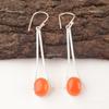 Carnelian Stone 925 Sterling Silver Handcrafted Dangle Drop Mother Gift Earrings EE-136-28