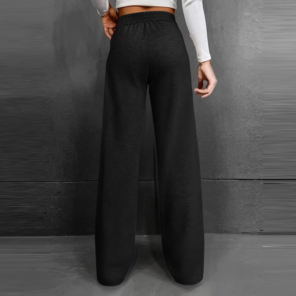 Women's Wide-leg Sweatpants Fashionable Drawstring Loose Sweatpants