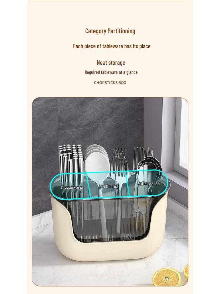 2024 Multifunctional Large Capacity Chopstick Holder - Quick Drain, Divided Storage
