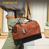 Black Angel Genuine Leather Women's Crossbody Doctor Bag with Suede Buckle