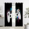 Kids' Cartoon Games Curtains, Electronic Controller Curtains, 2 Panel, Boys, Girls Room, Bedroom, Study, Window Decoration