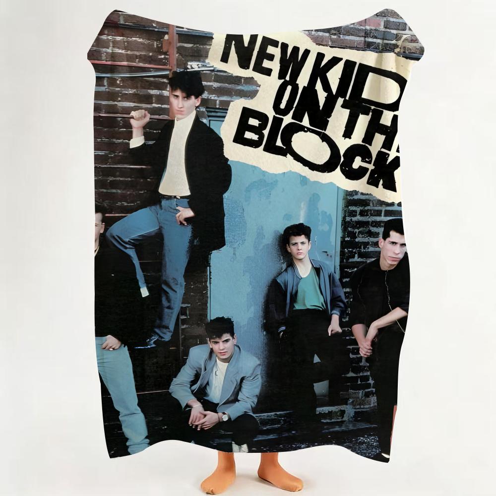 

Band N New K Kids o on t the B Block Throw Flannel Throw Blanket Suitable for Sofa Living Room Bedroom 75cmx90cm
