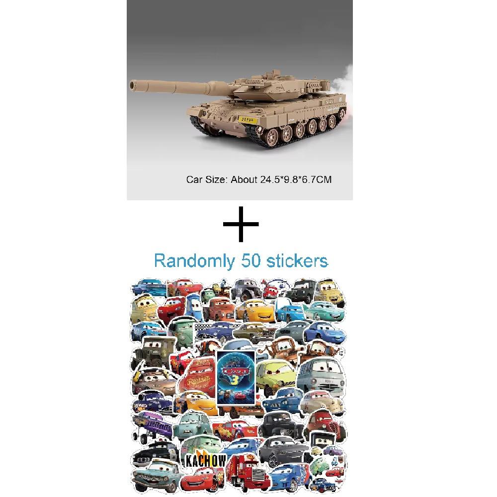 1:36 Leopard 2 Main Battle Tank Model Toy Music Light Spray Catapult Off-road Tanks Models Military Desktop Ornaments for Child