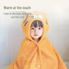 Super Soft Hooded Children's Coral Fleece Bath Towel Poncho - Thick, Absorbent, and Quick-Drying Baby Bathrobe