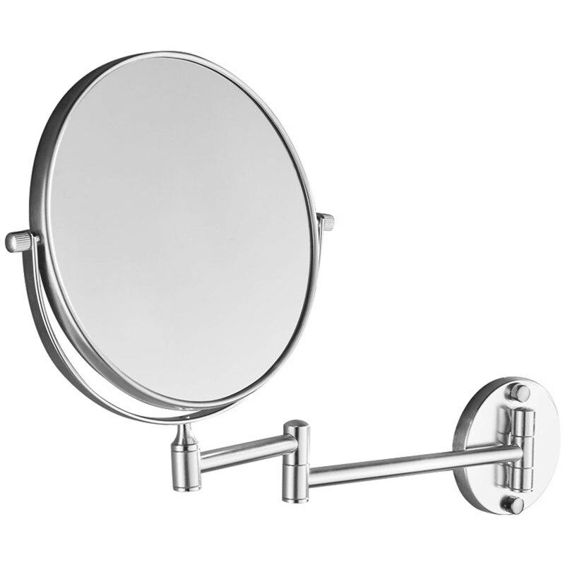 Wall Mounted Bathroom Mirror 360 Degree Folding Telescope 2 Faces Double Bathroom Cosmetic Mirrors For Women Men Makeup Gift | Bathroom Mirror