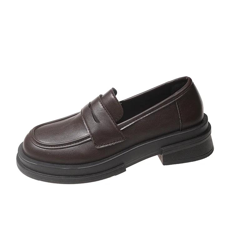 New Japanese Style College Student Shoes Cosplay Lolita Shoes for Women/Girl Fashion Black/Coffee Uniform Platform Shoes 2025