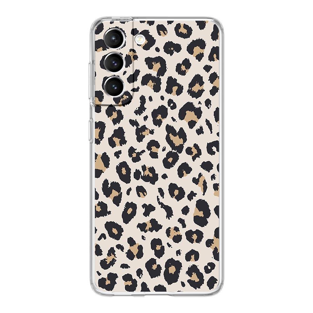 Phone Case For Samsung Galaxy S25 Edge S24 S23 FE S22 Ultra S20 S21 5G S10 Plus S10E Clear Cover Fashion Tiger Leopard Print