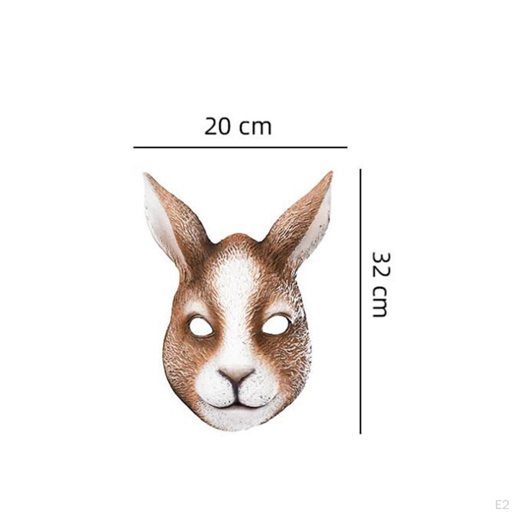 Animal Mask Easter Cosplay ,Accessories Props, PU Foam, Facial Half Face Cover for