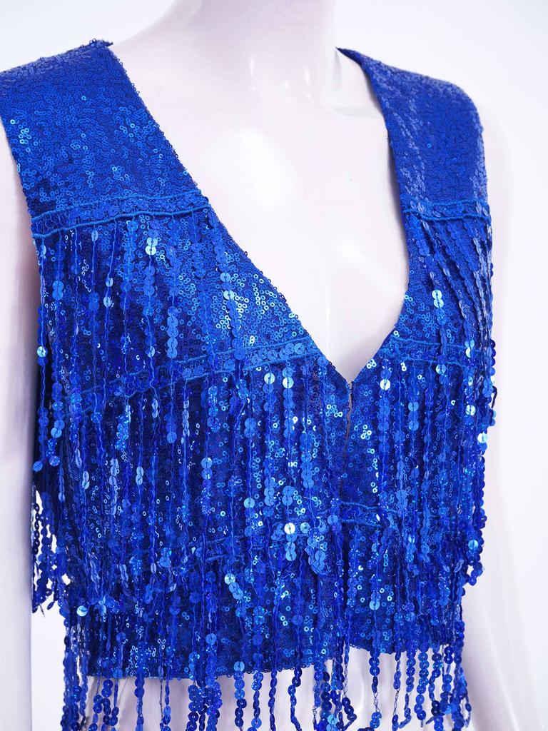 Women's Shiny Sequin Sleeveless Vest Sparkly Casual Open Front Waistcoat Jackets Glitter Vest Coat