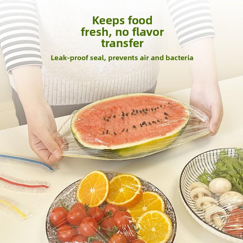 50 Pieces Food ade Disposable Bowl Covers with Elastici Leftovers Plate Cover Durable Fre Kee Plastic Covers