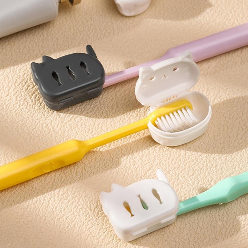 Adorable Kitten Shaped Toothbrush Protector Hygienic Travel Essential For Adults Kids