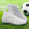 Scarpe da calcio Stivali da calcio per bambini Calzino alla caviglia di alta qualità per erba sintetica Outdoor Uomo Chiodo corto Stivali da calcio sportivi