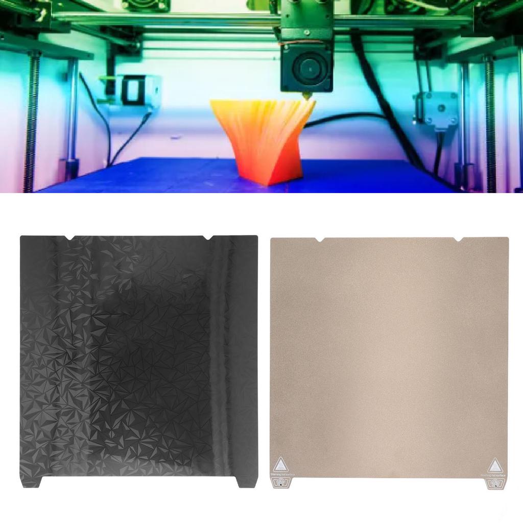 3D Printer Bed Plate 310x315mm PEI Textured and PEO Sleek Spring Steel Flexible  for Ender 3