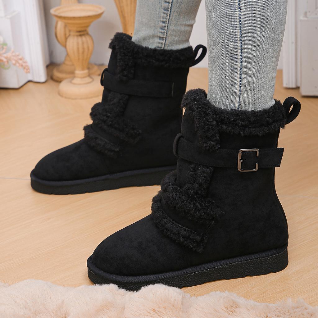 Fashion Boots Women Non Slip Waterproof Winter Snow Boots Platform Shoes for Women Warm Ankle Boots Cotton Padded Shoes Botas De Mujer