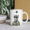 1 Stück 11oz Weiße Keramiktasse Beidseitig bedrucktes Design Starke Kaffeetasse Ideal für Zuhause Büro Tagesroutine