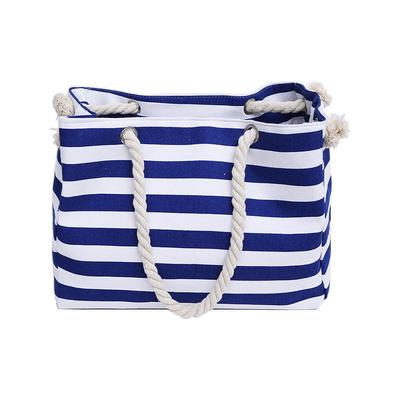 Women Designer Handbags Casual Striped Canvas Tote Bags