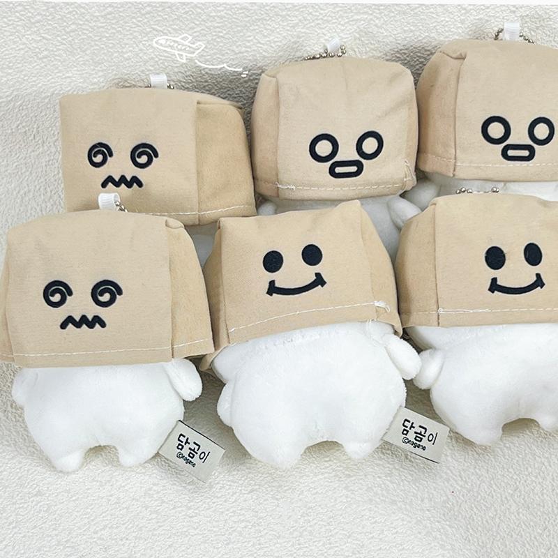 Creative Novelty Bear Plush Keychain Pendant Funny Cute Small Bear Keyrings Exquisite Backpack Decoration Accessories Gifts