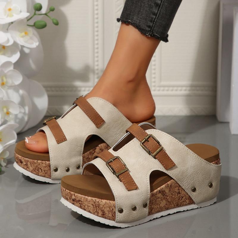 2025New Arrival Women's Slippers Fashion Wedges Platform Sandals Summer Open Toe Beach Slippers for Women Casual Slippers Slides