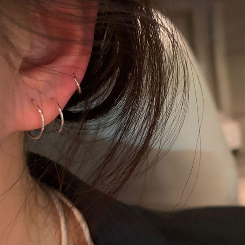 before Sleep ~ Simple Bracelet Earrings Ins Style Pierced-Ear-Caring Ear Studs Female Elegant Socialite Ear Clip Anti-Allergic Earrings Female