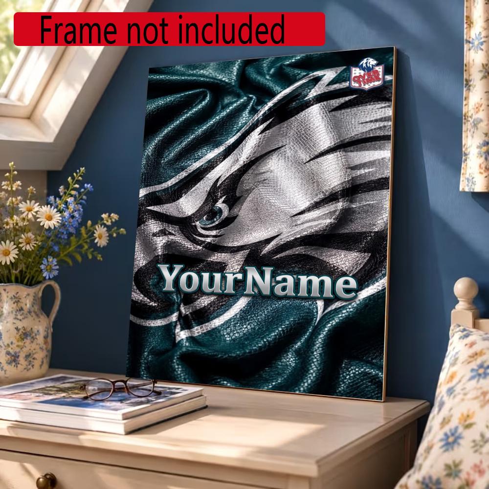 Philadelphia Eagles Personalized Name Diamond Paintings Mosaic Wall Round Diamond Art Painting Kits Embroidery Crystal Accessories Frameless