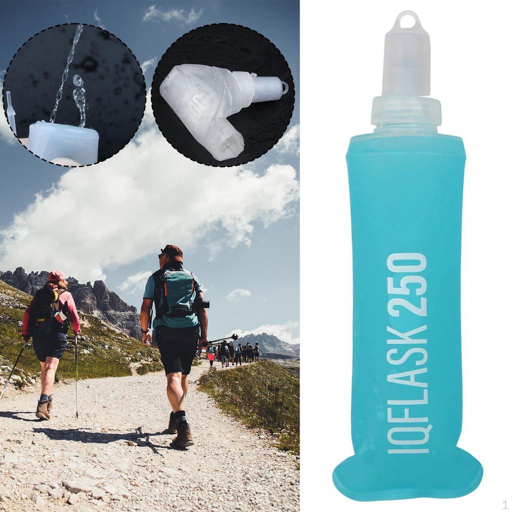 Soft Foldable TPU Water Bottle for Running Backpacking Hiking Gym Outdoor Activities