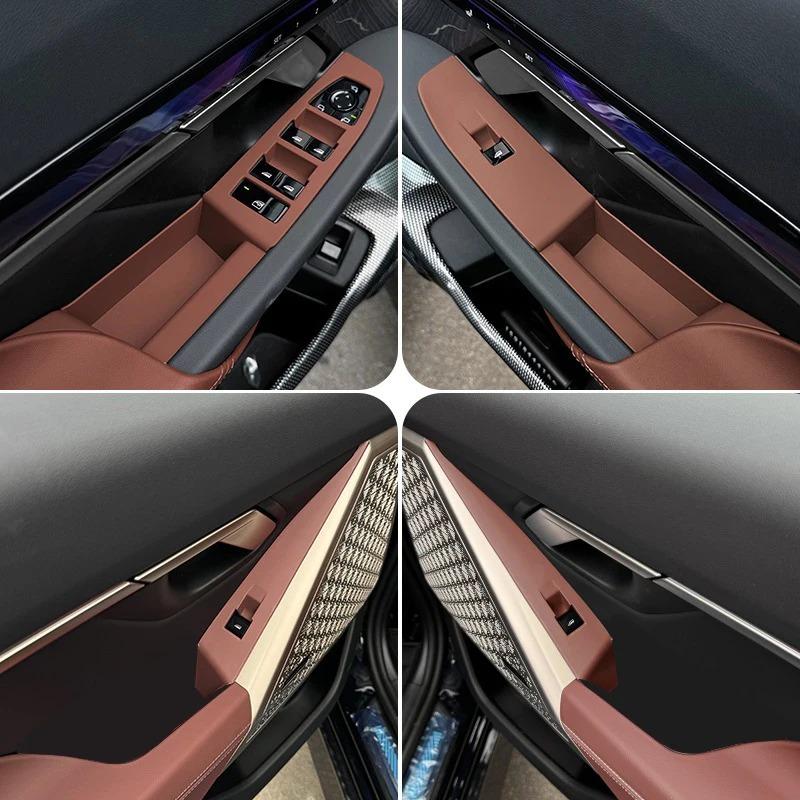 

For BMW 5 Series i5 G60 2025-2026 Car window lift, glass panel button frame interior modification supplies Interior accessories коричневий