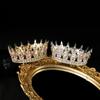 European-American Queen Crystal Alloy Round Crown Wedding Headdress