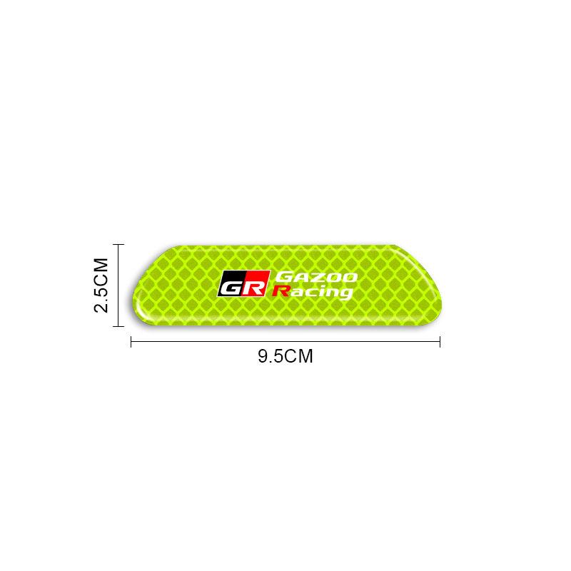 4PCS Car Door Safety Warning Reflective Mark 3D Sticker Car Accessories for Toyota GR Trd Camry Corolla Yaris Chr Auris Avensis T25