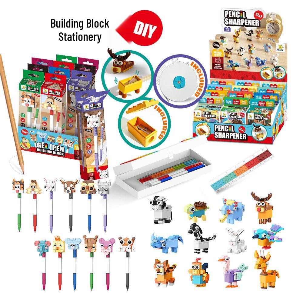 Creative DIY Building Blocks Pencil Case for Students - Educational Stationery for Boys & Girls, Great as Birthday Gifts or Giveaways