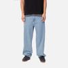 Carhartt WIP Carrot Pants With Tapered Cut Square Label Zipper Fly Straight Leg Jeans Men Pants Light-Blue I034237-01-12